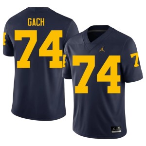 UMich Embroidery Navy Mens Avery Gach #74 College Football Jersey 497607-992
