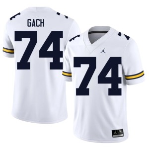 MICH Men's #74 Avery Gach White College Football 2026-27 Jersey 522615-609