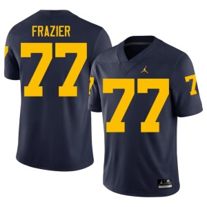 University of Michigan Wolverines College Football Blake Frazier #77 Stitched Navy Men Jerseys 991042-990