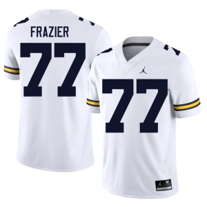 Michigan Game Men College Football #77 Blake Frazier White Jerseys 181506-341
