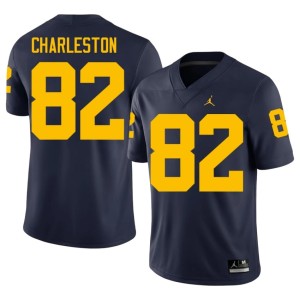 University of Michigan Wolverines Navy Game Men #82 College Football C.J. Charleston Jerseys 346525-461