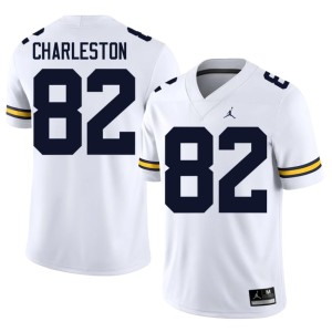 University of Michigan Wolverines College Football C.J. Charleston Mens White #82 Alumni Jersey 166439-225