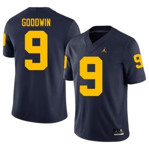 University of Michigan Wolverines College Football Channing Goodwin 2026 #9 Navy Mens Jerseys 118867-609