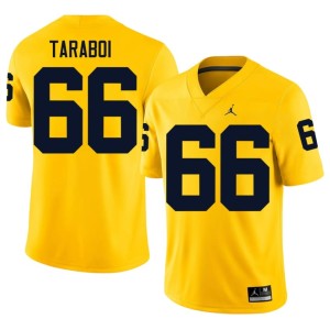 Michigan Wolverines Men's #66 College Football Dan Taraboi Alumni Maize Jersey 313522-896