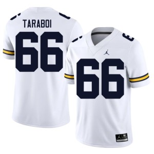 UMich Dan Taraboi University College Football White Men #66 Jerseys 574401-265
