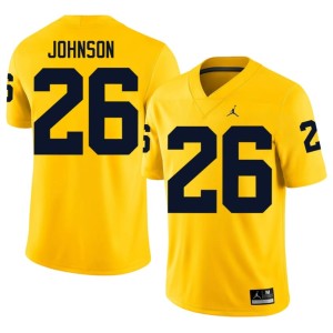U of M Donovan Johnson Alumni #26 College Football Mens Maize Jerseys 350604-302