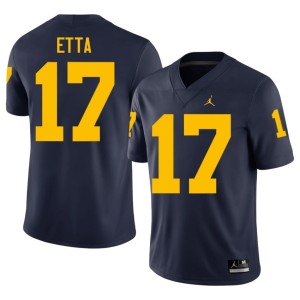 Michigan Navy Men Enow Etta College Football #17 Game Jerseys 673048-316