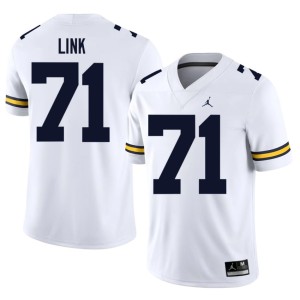 UMich White Mens Evan Link Alumni #71 College Football Jersey 610735-483