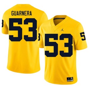 Michigan Men 2026-27 College Football #53 Maize Jake Guarnera Jersey 212774-711