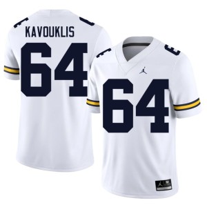 Michigan Wolverines James Kavouklis #64 College Football Mens 2026-27 White Jerseys 695077-995