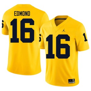 Michigan Maize #16 Replica College Football Men's Jo'Ziah Edmond Jerseys 888115-308
