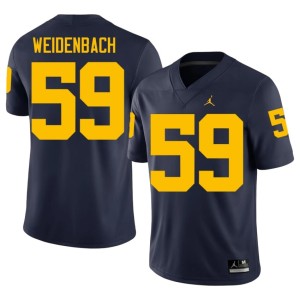 U of M John Weidenbach College Football 2026 #59 Navy Mens Jersey 515558-128