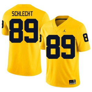 U of M Kaleb Schlecht Maize 2026 Men's College Football #89 Jersey 980567-382