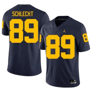 University of Michigan Wolverines Kaleb Schlecht Navy College Football #89 Stitched Men Jerseys 790873-580