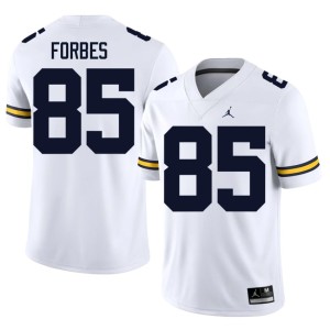 University of Michigan #85 Logan Forbes Alumni College Football White Men Jersey 352729-909