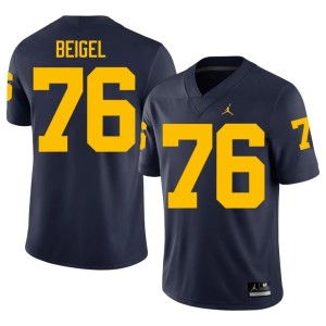 Michigan Navy College Football Men's Manuel Beigel Embroidery #76 Jerseys 542247-968