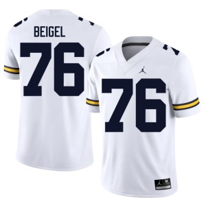 University of Michigan Wolverines Manuel Beigel #76 White College Football Mens 2026 Jersey 244009-721