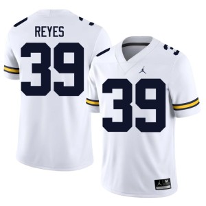 U-M Max Reyes White Men Limited College Football #39 Jerseys 530020-113