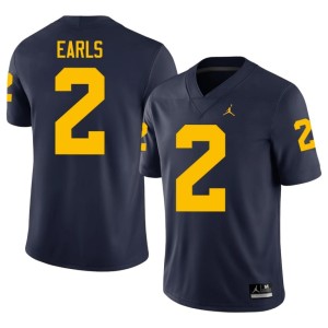 University of Michigan #2 Men's Navy Shamari Earls College Football Official Jersey 315861-247