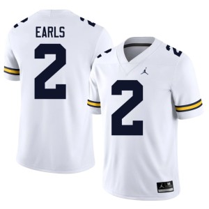 Michigan Men's Official #2 College Football Shamari Earls White Jerseys 977636-900