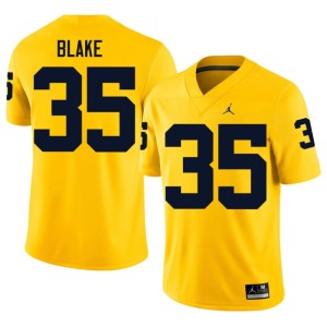 UMich Mens College Football Stuart Blake 2026-27 #35 Maize Jersey 205574-129