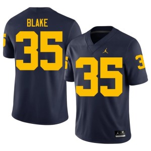 University of Michigan Stitched Navy Stuart Blake #35 College Football Mens Jersey 805444-869