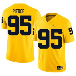 University of Michigan Wolverines Mens Limited Maize College Football Trey Pierce #95 Jersey 857064-609