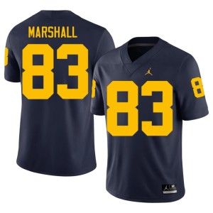 Wolverines Men's Navy High School #83 Zack Marshall College Football Jerseys 747668-121