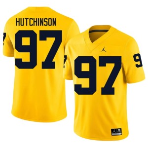 U of M #97 Maize NCAA Aidan Hutchinson College Football Men's Jerseys 849961-171