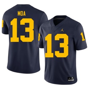 Michigan Men 2026-27 Aisea Moa #13 College Football Navy Jerseys 204180-285