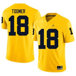 MICH College Football Player Maize Mens #18 Amani Toomer Jersey 419207-412