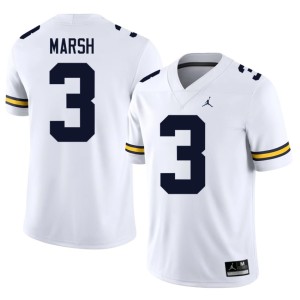 University of Michigan Wolverines Men's 2026-27 #3 White Andrew Marsh College Football Jersey 523208-594