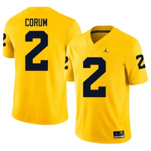 University of Michigan Wolverines Blake Corum College Football Maize Men's 2026-27 #2 Jerseys 905091-341