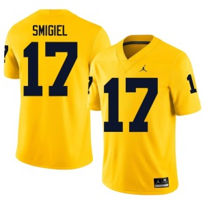 UMich Brady Smigiel Maize College Football #17 Men's Game Jerseys 695834-126