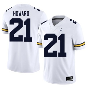 Michigan Wolverines Men College Football Desmond Howard White #21 High School Jersey 688649-686