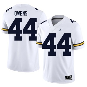Wolverines Replica Eli Owens Men College Football White #44 Jerseys 873944-562