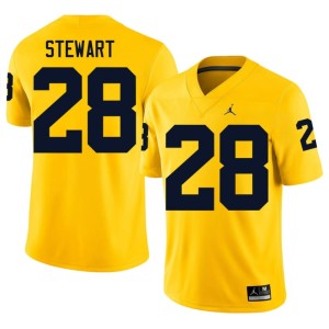 Michigan #28 College Football Mens Maize I'Marion Stewart Official Jerseys 474525-914