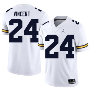 U of M Jamarion Vincent 2026-27 College Football White Men's #24 Jerseys 234675-202