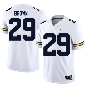 U of M College Football Jonathan Brown Stitched White #29 Men's Jersey 754824-893