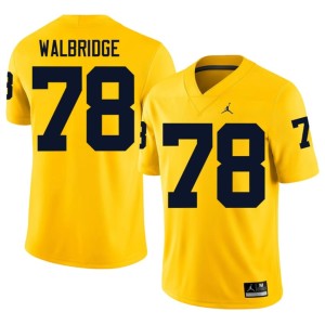 Michigan Wolverines #78 Maize Men Marky Walbridge College Football University Jersey 439934-915
