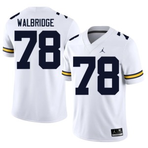 Michigan Stitched Men College Football #78 Marky Walbridge White Jerseys 444927-731