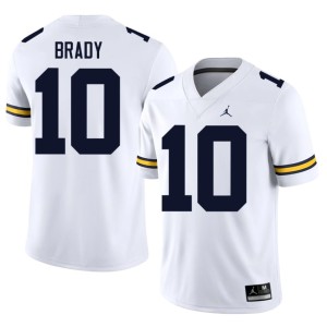 U of M #10 White College Football Alumni Men Tom Brady Jerseys 349048-374