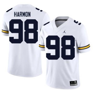 Wolverines #98 White Tom Harmon Men's College Football NCAA Jersey 472113-771