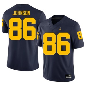 Michigan Navy #86 Official College Football Travis Johnson Mens Jerseys 109393-282