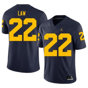 Michigan Navy College Football Ty Law #22 Men University Jerseys 921109-146