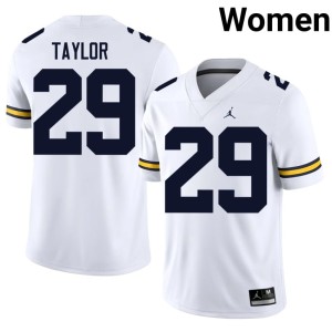 Michigan Chase Taylor Limited College Football Women's White #29 Jersey 508569-140