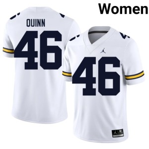 U of M #46 Crandall Quinn Womens White College Football University Jerseys 845271-122