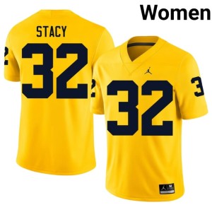 U-M Womens Gary Stacy Maize College Football #32 2026-27 Jerseys 525493-683