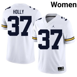 MICH White Women #37 College Football 2026-27 Julius Holly Jerseys 541886-180