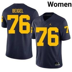 U-M #76 College Football Navy 2026-27 Women Manuel Beigel Jerseys 340360-795